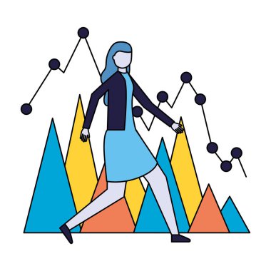 iş kadını grafik raporu mali