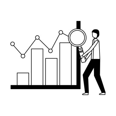 Büyüteçle iş adamı