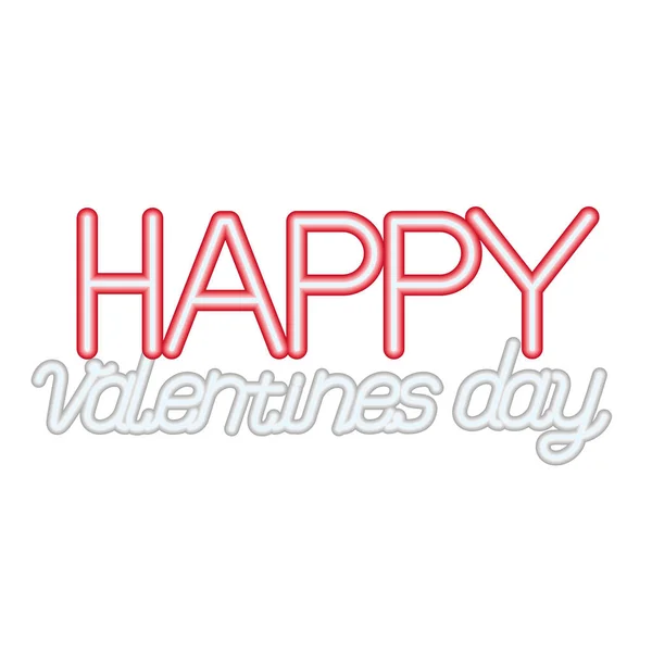 Día de San Valentín neón — Archivo Imágenes Vectoriales