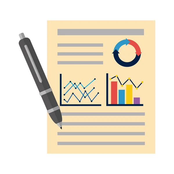 Relatório de gráfico de negócios —  Vetores de Stock