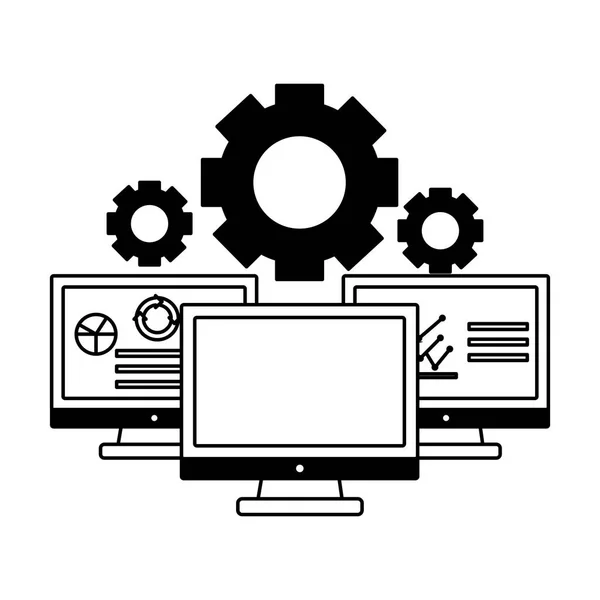 Informe del gráfico empresarial — Vector de stock