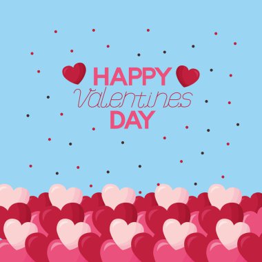 Sevgililer günü aşk sınır dekorasyon vektör çizim kalpler