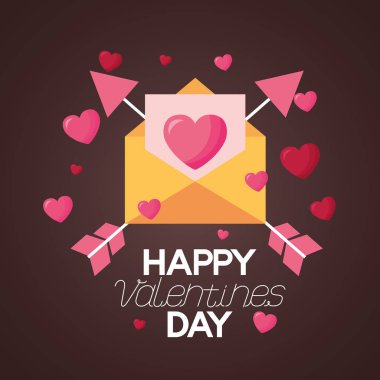 posta aşk okları Sevgililer günü vektör çizim