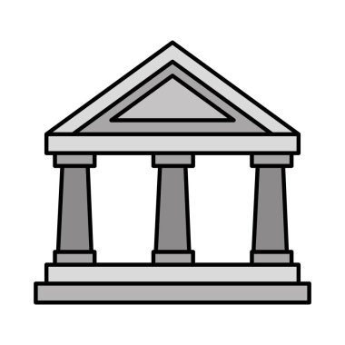 Banka binası simgesi izole edildi