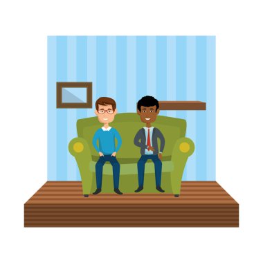 iki adam kanepe oturma