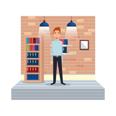 ev vektör çizim tasarım zarif işadamı