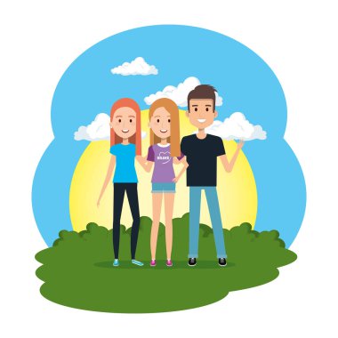 bir grup insan peyzaj