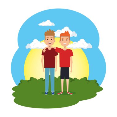 iki adam manzara avatarlar karakter