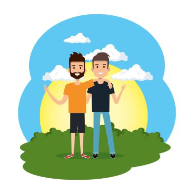 iki adam manzara avatarlar karakter