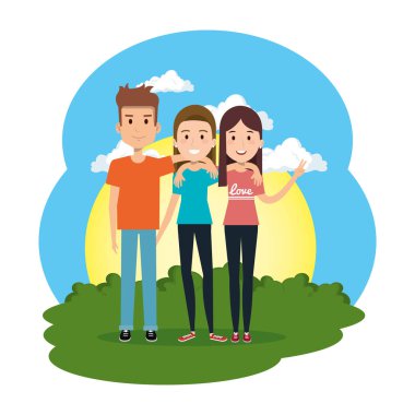 bir grup insan kampta