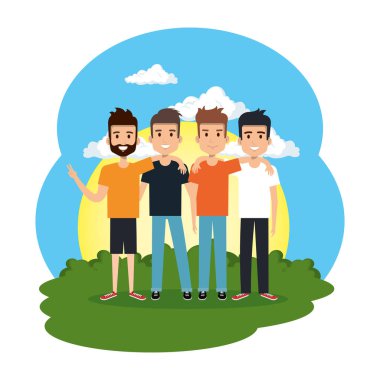 Erkekler kampında Grup