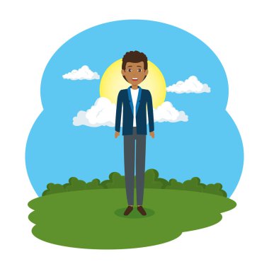 kamp vektör çizim tasarım zarif işadamı