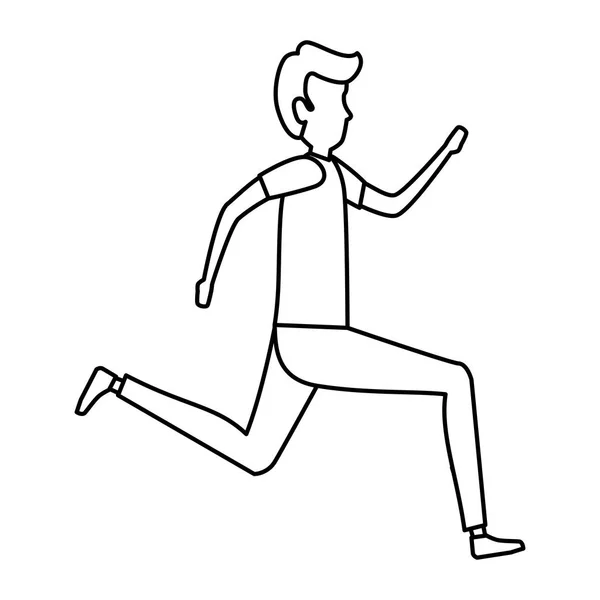 Elegante hombre de negocios corriendo carácter — Vector de stock