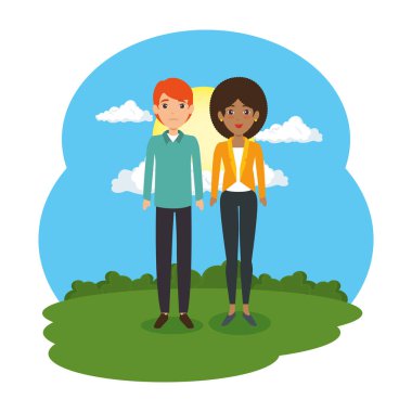 iş iki alanın içinde