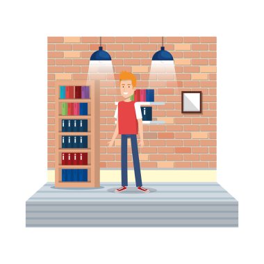 evde koridor karakter genç adam