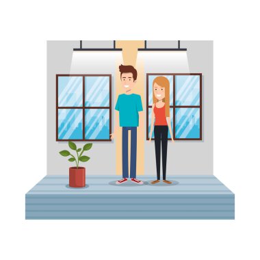 iki evin koridor içinde