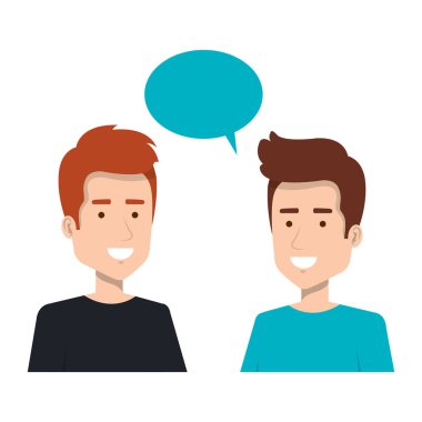 iki adam ile konuşma balonu