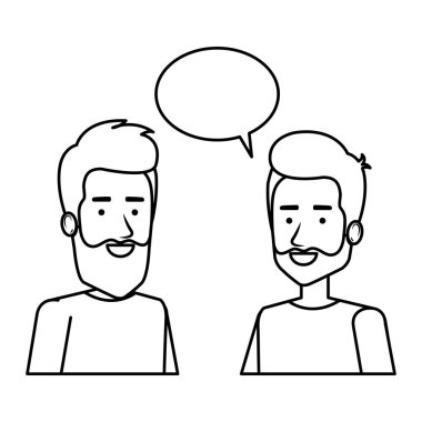iki adam ile konuşma balonu