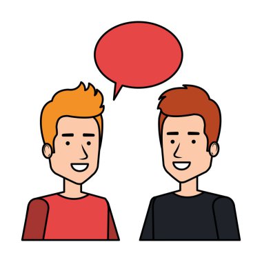 iki adam ile konuşma balonu