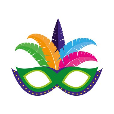 eşarplı karnaval maskesi