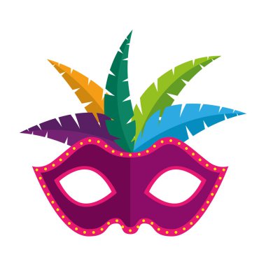 eşarplı karnaval maskesi