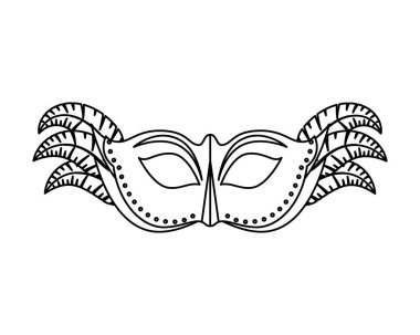 eşarplı karnaval maskesi