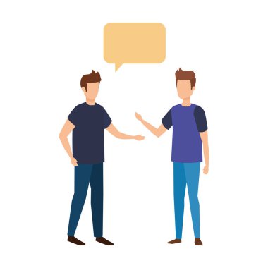 iki adam ile konuşma balonu