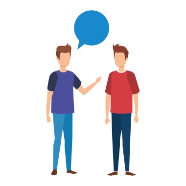 iki adam ile konuşma balonu