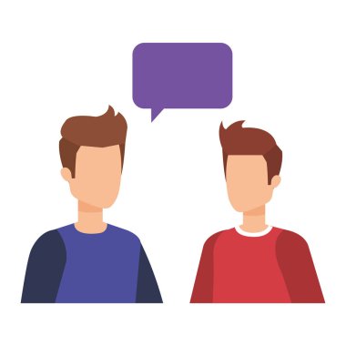 iki adam ile konuşma balonu