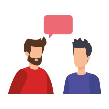 iki adam ile konuşma balonu