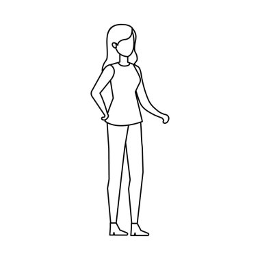 güzel ve genç kadın karakter