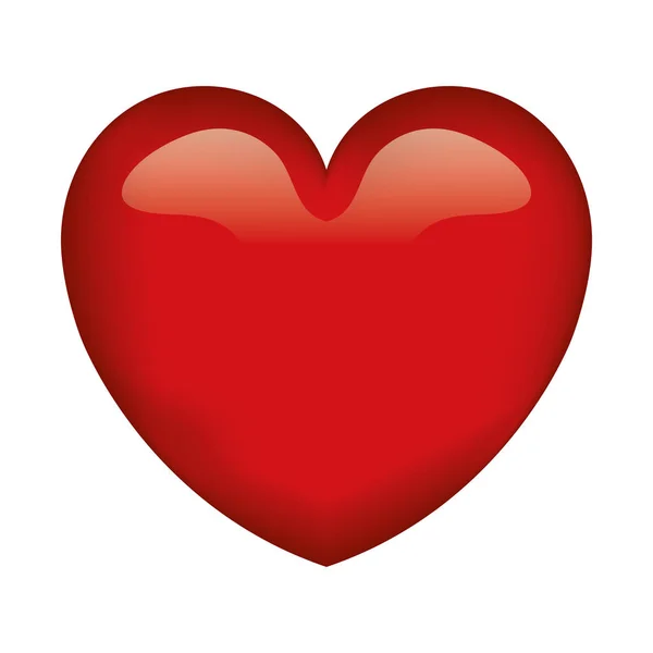 Corazón amor aislado icono — Vector de stock