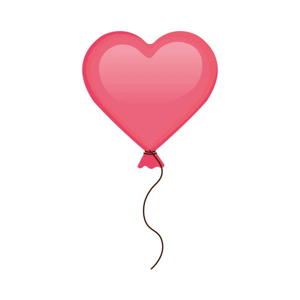 Heart shaped party balloon — Stock Vector