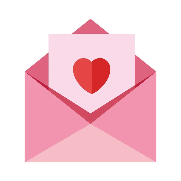 Envelope com ícone de coração —  Vetores de Stock