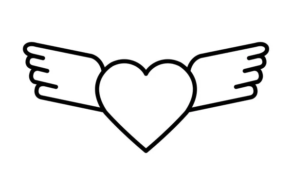 飛行翼を持つ心愛 — ストックベクタ