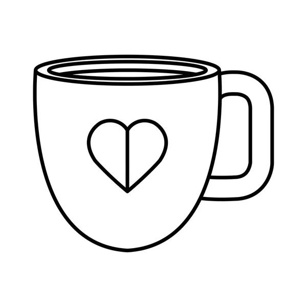 Кубок напитков с любовью сердца — стоковый вектор