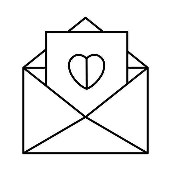 Envelope com ícone de coração —  Vetores de Stock