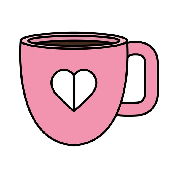 Кубок напитков с любовью сердца — стоковый вектор