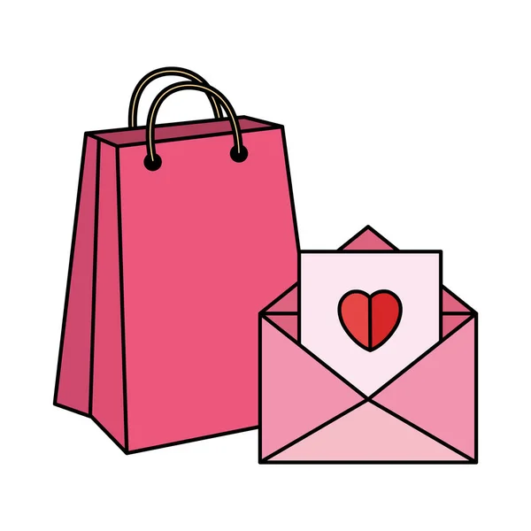 Envelope with heart icon — Stock Vector