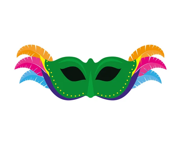 Máscara de carnaval con plumas — Archivo Imágenes Vectoriales