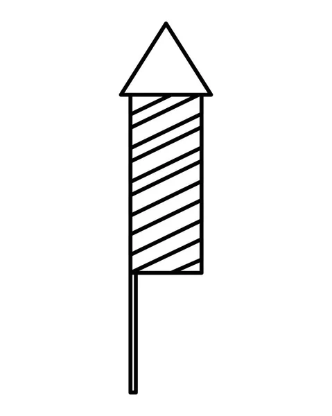 Carnaval vuurwerk raket pictogram — Stockvector