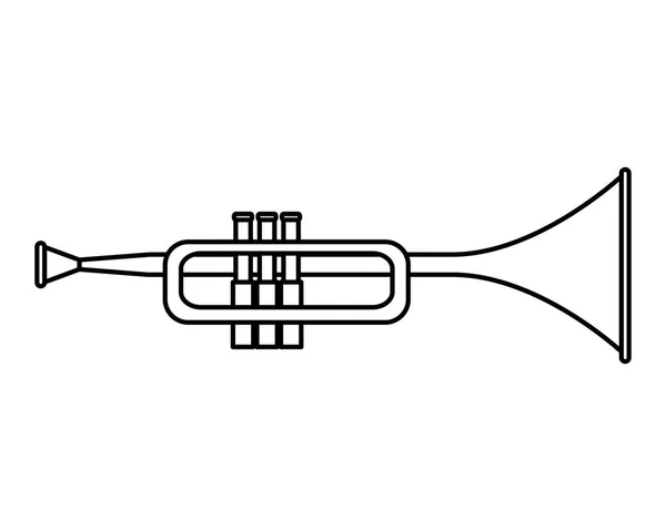 Ícone de instrumento musical trompete — Vetor de Stock