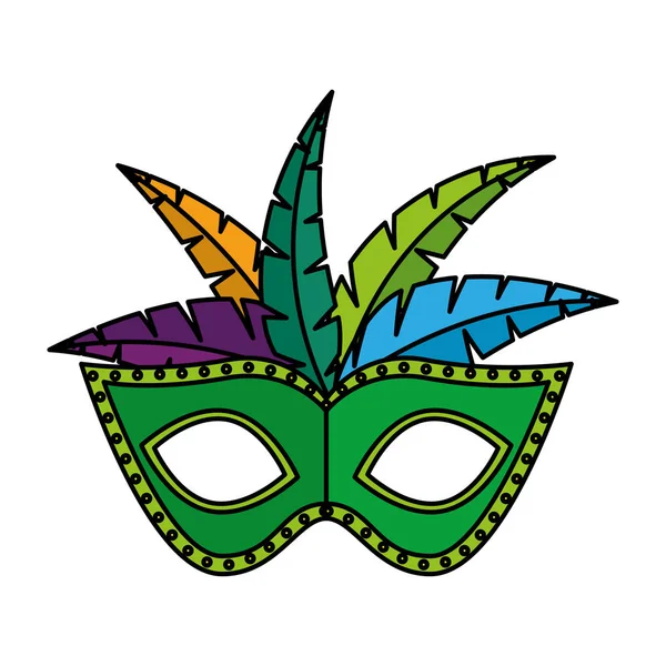 Máscara de carnaval con plumas — Archivo Imágenes Vectoriales