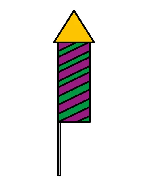 Значок карнавальної феєрверкової ракети — стоковий вектор