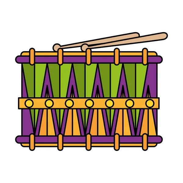 Ícone de instrumento de tambor de carnaval — Vetor de Stock