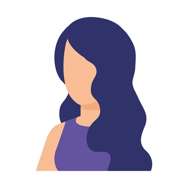 Carácter de mujer hermosa y joven — Vector de stock