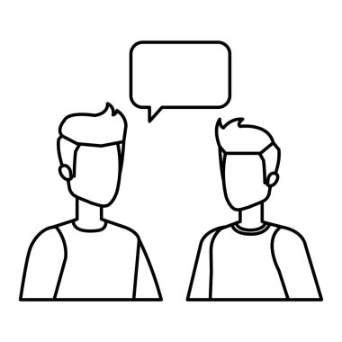 iki adam ile konuşma balonu
