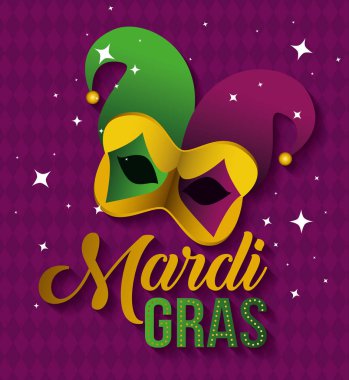 Mardi gras kutlamaları parti maskesi