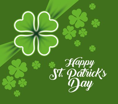 St patrick kutlama yonca dekorasyon ile