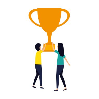 iş çift kaldırma trophy Kupası